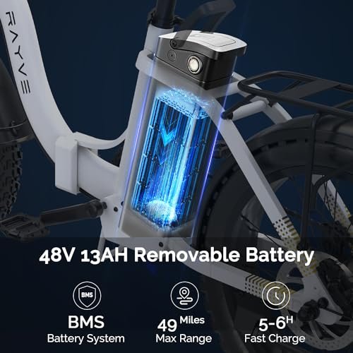 Electric Bike for Adults – 48V 20AH/13AH Battery, 1000W/550W Motor, 7-Speed Foldable Electric Ebike, 26″/20″ Fat Tire, Up to 61/49 Miles Range, Dual Suspension System, UL Certified - Image 5