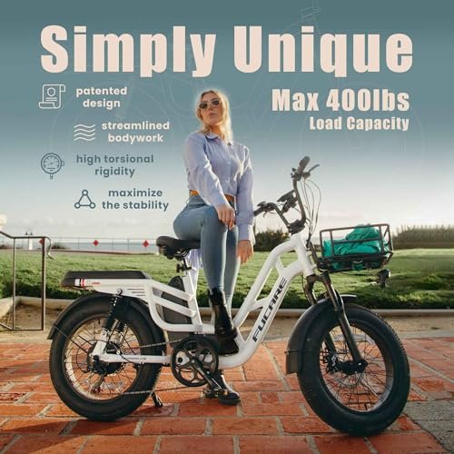 Fucare Libra 1200W Peak Electric Bike for Adults 32MPH 48V 20Ah (Rated 19.2AH) LG Battery EBike, Full Suspension 20″×4.0″ Fat Tire 750w Electric Bicycles - Image 4