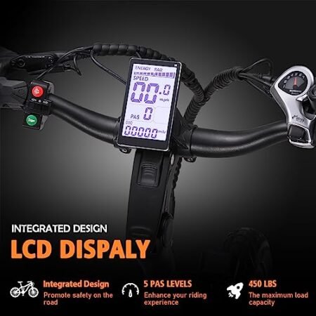 Electric Bike for Adults, 48V 28.4Ah/14.4Ah LG Dual Battery Cargo Ebike, 140 Miles Long Range, 1330W Peak Motor, Fat Tire Electric Bike, Step Through Electric Bike for Carrying Passenger or Kids