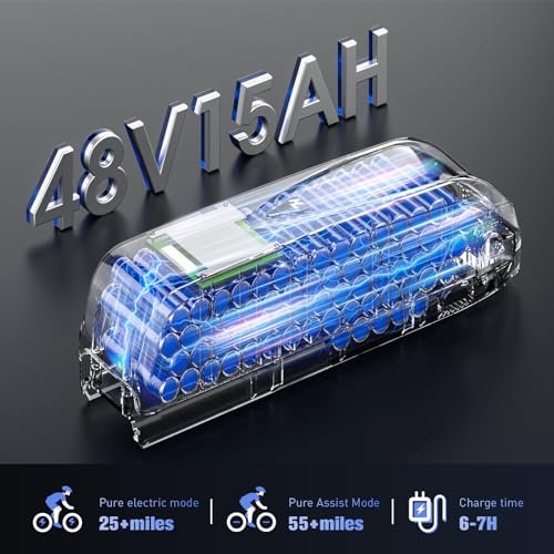 Electric Bike for Adults with 1000W Peak Motor 27.5″ Electric Bicycles 48V15AH Removable Battery Ebike,32MPH Mountain Bike 21 Speed Ebikes,Front Suspension Electric Bikes - Image 3