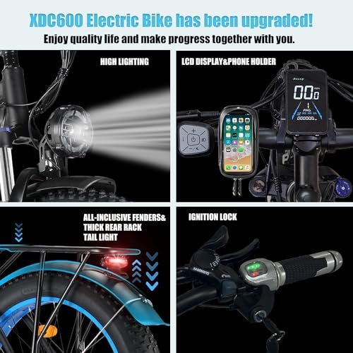 Electric Bike for Adult, Dual Motor 2000W 35MPH AWD Ebike, 48V 22.4AH Removable Lithium Battery, 26″ Fat Tire MTB, 21-Speed with Ignition Lock Hydraulic Disc Brake Front Suspension - Image 5