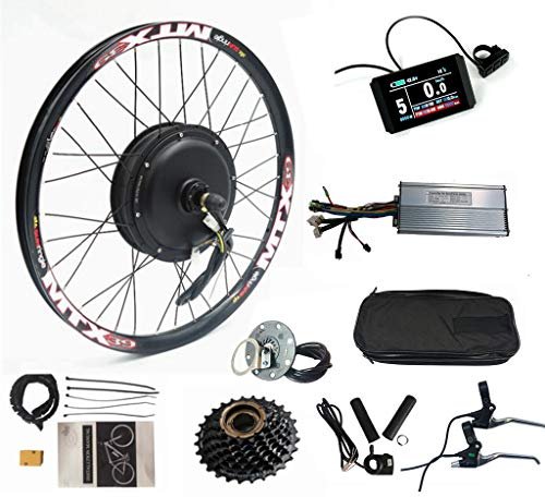 Color Display, Electric Bike Conversion Kit 52V 2000W Rear Motor Wheel Bicycle Kit with Sine Wave Controller, 7 Speed flywheel (700C) - Image 6