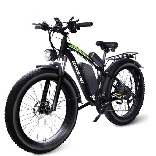 1000W Electric Bike for Adults Electric Bicycles for Men Women 26″ Fat Tire Electric Mountain Bike 48V 34MPH 17.5AH 840WH Battery 70 Miles e Bike 21-Speed Gears Ebike UL Certified