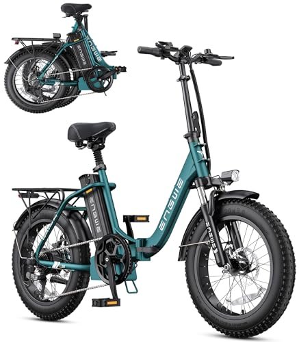 ENGWE L20 2.0 1125W Motor Peak, Upgraded Folding Electric Bike for Adults, 20*3.0″ Fat Tire Step-Thru Ebike, 52V13Ah 68Miles Long Range 28MPH 75N.m Torque Urban Commuter,7-Speed Gear,No Front Basket - Image 5