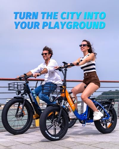 Electric Bike for Adults – 1000/1500W, 30/36 MPH, 48V 15/20Ah Removable Battery, Step-Thru Commuter Electric Bicycle with 20”/26″ Fat Tire, 7-Speed Folding Ebike, Range of 50/70 Miles - Image 4