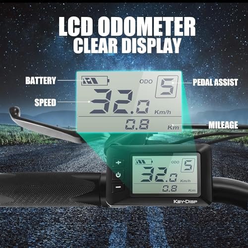 ANCHEER Folding Electric Bike for Adults, Electric Bicycle with 500W Brushless Motor(Peak 800W), 48V/499Wh Hidden Battery, Up to 55 Miles, 20″*4.0 Fat Tire Ebike, 7 Speed Gear - Image 6