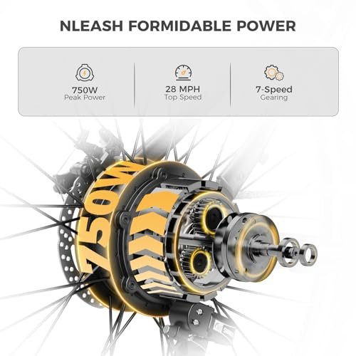 Heybike Race Max Electric Bike for Adults with 750W Peak Motor, 28mph Max Speed, 600WH Removable Battery Ebike, 27.5″ Electric Mountain Bike with 7-Speed and Front Suspension - Image 3