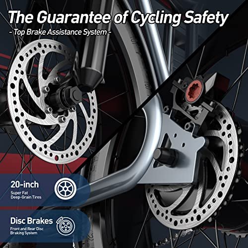 Ebike with 1200W Brushless Motor,Removable 48V 20Ah Battery,UP to 32MPH,Electric Mountain Bike with 20″ Fat Tire with Front/Rear Turn Signals for Men Women,Travel Bag