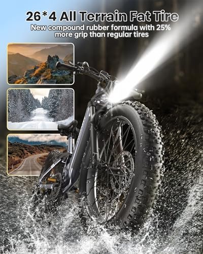 Electric Bike for Adults 960W, 48V 20AH Battery Electric Bicycles, 26″ x 4″ Fat Tire Full Suspension Step-Thru Ebike, 28MPH Electric Mountain Bike, 7 Speed, 80Miles Range-Boxer ST - Image 3