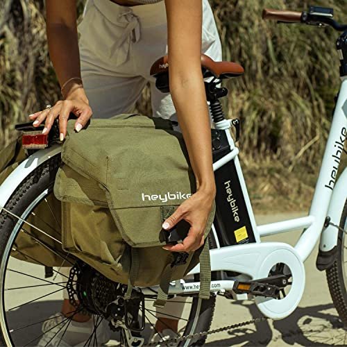 Heybike Cityscape Electric Bike 350W(Peak 500W) Electric City Cruiser Bicycle Up to 40 Miles 23MPH Removable Battery, 7-Speed and Dual Shock Absorber, 26″ Electric Commuter Bike for Adults - Image 7