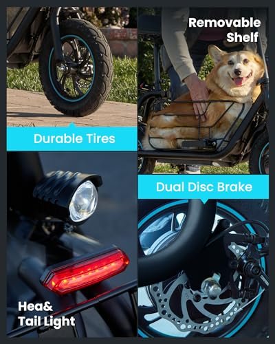 Electric Scooter with Seat for Adults, 550W Powerful Motor, 20-Mile Range, Speed up to 18.6MPH, Ample Storage for Pets & Cargo - Image 4