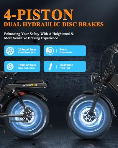 ANIIOKI eBike,Electric Bike,48/52V 60Ah Electric Commuting Bike,200Miles Long Range, Peak 1400W/1600W/2600W Power Ebike, Electric Bicycle for Adults - Image 3