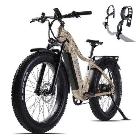 E-Scout PRO, 750W Peak 1000W Electric Bike Adults, 80Miles Motor Ebike, 48V 20Ah Battery, 26” Fat Tire 28MPH Bicycle for Snow Beach Mountain Off Road Commuter