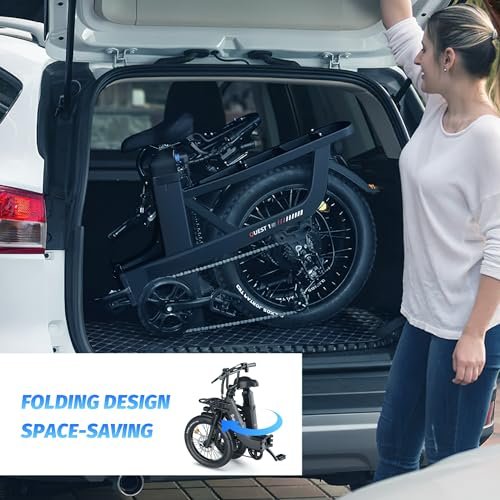 Electric Bike for Adults with 1500W Peak Motor,20MPH Top Speed,7 Speed Gear,750WH Detachable Battery,Folding Ebike with 20” Fat Tire,Full Suspension UL Certificated Bicycle - Image 4