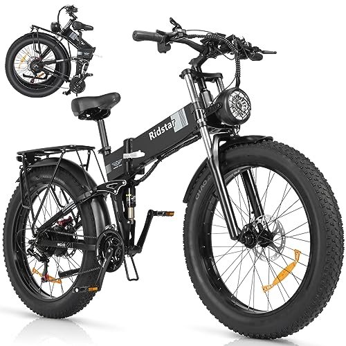 Folding Electric Bike for Adults, 2000/1500/1000W Brushless Motor Ebike,30/37MPH,15/20AH Removable Battery, Fat Tire Mountain Ebike with Disc Brake, Shamano 7 Speed - Image 6