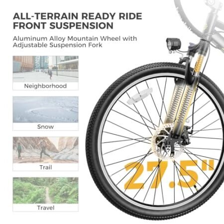 Heybike Race Max Electric Bike for Adults with 750W Peak Motor, 28mph Max Speed, 600WH Removable Battery Ebike, 27.5″ Electric Mountain Bike with 7-Speed and Front Suspension