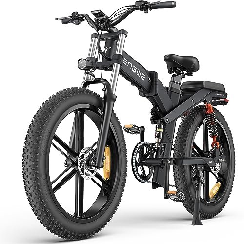 ENGWE X24/X26 1200W Electric Bike for Adults, 26″ x 4.0 Fat Tire Folding Ebike with Single/Dual Removable Battery 48V 19.2AH/+10AH up to 62/94Miles & 31MPH - Image 4