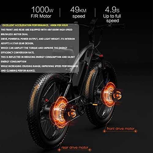 US Spot Electric Bike 2023 Newest 48V 20Ah ebikes for Adults 35MPH 2000Wdual Battery ebike Mountain Bikes Shimano 7S Full Suspension Mountain Bike ebikes for Adults Electric Bike - Image 3