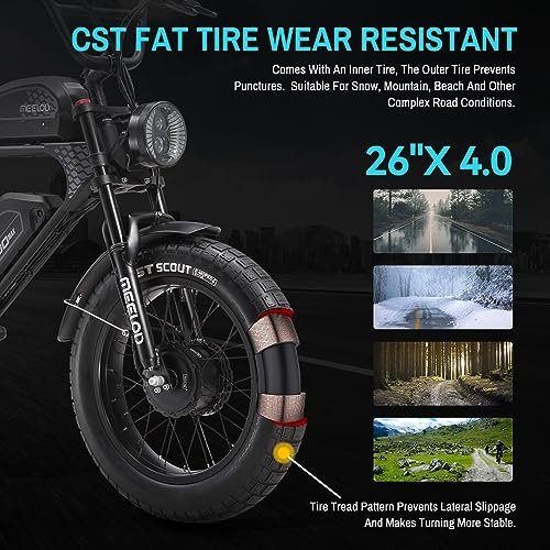 Ebikes for Adults Fat Tire Ebike 2400w/1200w Dual Motor/Single Motor Equipped with 48v/40ah Or 48v/30ah Dual Lithium Battery Electric Bike - Image 3