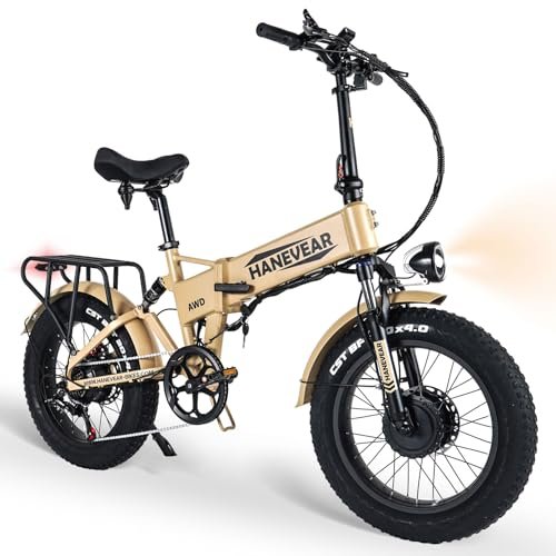 Electric Bike for Adults 20” Fat Tire Electric Bike, AWD 2 * 750W Dual Motor e-Bike, 20Ah 960Wh Lithium Battery, Full Suspension, Electric Dirt Bike for Adults 30MPH Folding Electric Bike - Image 6