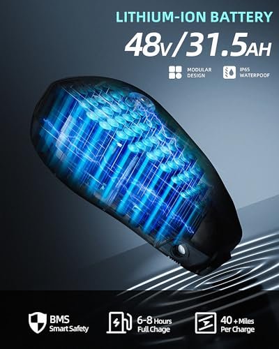 BG-X Electric Bike for Adults,1500W Brushless Motor 48V/31.5Ah Up to 40 Miles E-Bike Front/Rear Turn Signal Dual Suspension Ebikes