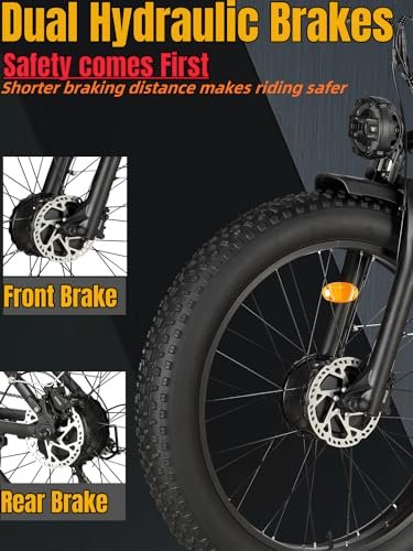 Electric Bike for Adult, NEXUSRIDER 2000W Dual Motor 35 MPH 48V 22.4Ah 7 Speed AWD Ebike, Electric Mountain Bicycle with 26″ Fat Tire MTB,Dual Hydraulic Disc Brakes Full Suspension - Image 4