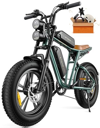 ENGWE M20 Electric Bike for Adults – 1000W 28mph Moped Ebike 48V13A Single/48V26A Dual Battery 20*4.0″ Fat Tire All Terrain Off Road E-Bike Full Suspension Max 94Miles Long Range 7-Speed UL Certified - Image 3