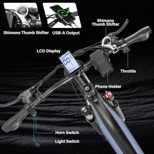 E·Bycco 29” 1000W Motor Electric Bike for Adults 32MPH with 48V 17.5AH Battery Up to 65 Miles 7Speed Mountain Ebike, Pedal Assist Throttle Class 3 Electric Bicycle for Commuter E Bike - Image 4