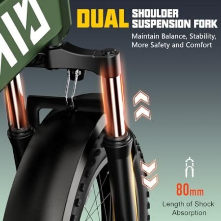 Folding Electric Bike,Foldable Electric Bike,Electric Bike Adults,20″x 4″ Fat Tire,750w Motor Peak 1500w,48V 13Ah Removable Battery,50Miles Range 28Mph,7-Speed Gear,Folding City Ebike for Men Women