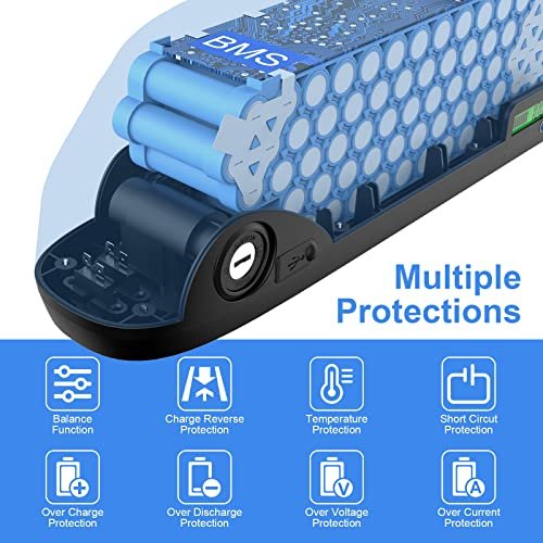 48V 52V Ebike Battery with Fuse/LED Indicator/Safe Lock Urban Utility Electric Bicycle Battery for Radpower ebike Replacement or Other 1500W 1000W 700W 500W 200W Motor Kit - Image 7