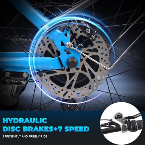 Electric Bike for Adults – Dual Motor AWD 2000W 32MPH Ebike with 48v/22.5Ah Removable Battery, 26×4.0 Fat Tire Mountain Electric Bicycle, Hydraulic Disc Brake E-Bike for Men Women - Image 6