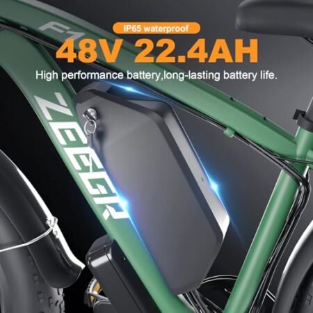 Electric Bike,Dual Motor AWD 2000W Removable 48V/22.4AH Battery E-Bike 26’*4.0′ Fat Tire Electric Bicycle with 7 Speed