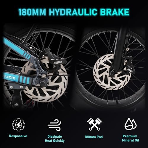Electric Bike for Adults 20” Fat Tire Electric Bike, AWD 2 * 750W Dual Motor e-Bike, 20Ah 960Wh Lithium Battery, Full Suspension, Electric Dirt Bike for Adults 30MPH Folding Electric Bike - Image 4