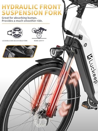 Electric Bike for Adults 1300W Peak Motor 48V 35AH Battery 32MPH 80Miles Range 27.5” Step-Thru Ebike with Torque Sensor, APP Control, Anti-Theft Alarm, Dual Hydraulic Brake Electric Bicycle - Image 4