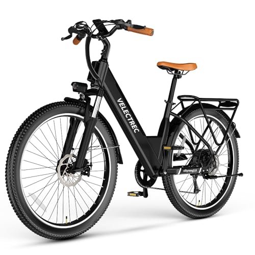 Cityrang 2.0 Electric Bike for Adults with 1000W Peak Motor, 15AH Removable Battery and up to 70Miles 25MPH,UL Certified 26″ Electric Commuter Bike with 7-Speed and Adjust Front Suspension