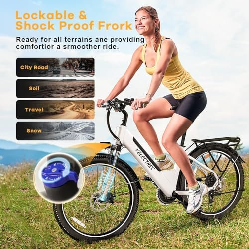 26″ Electric Bike for Adults,1000W Motor Peak Ebike Max Long Range 70 Miles & 28 Mph by 48V Removable Battery,Commuter Fast E-Bikes,7-Speed Step Thru Electric Bicycles UL Certified - Image 3