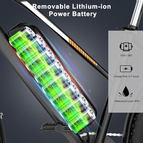 Electric Bike for Adults 28″ E Bike with 500W Motor 36V 15AH Removable Battery Electric Bicycles Range 35-75 Mile with 7 Gears, UL2849 Certified - Image 4