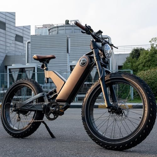 Electric Bike with 20W Headlight Adjustable Front Shock, green - Image 6