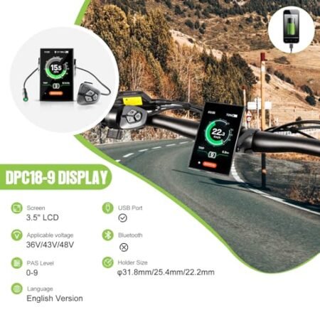 BAFANG 750W Mid Drive Kit with Downtube Battery 48V20Ah, BBS02 48V 750W Ebike Conversion Motor Kits with C18 Display&44T Chainring Electric Bike Conversion Kit-Fit BB68-73mm Bike