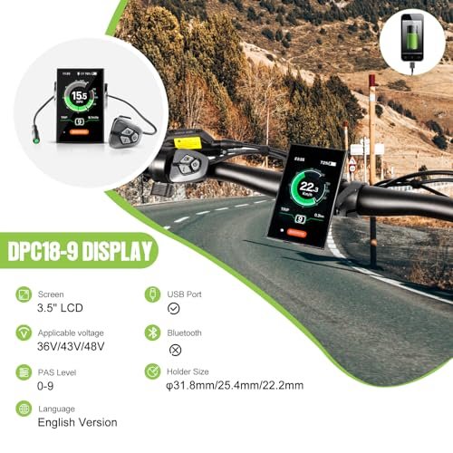 BAFANG 750W Mid Drive Kit with Downtube Battery 48V13Ah, BBS02 48V 750W Ebike Conversion Motor Kits with C18 Display&44T Chainring Electric Bike Conversion Kit-Fit BB68-73mm Bike