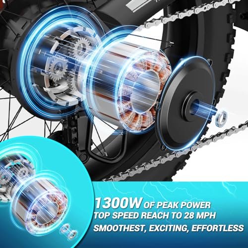 Folding Electric Bike,Foldable Electric Bike,Electric Bike Adults,20″x 4″ Fat Tire,500w Motor Peak 1000w,48V 10Ah Removable Battery,40Miles Range 25Mph,7-Speed Gear,Folding City Ebike for Men Women - Image 6
