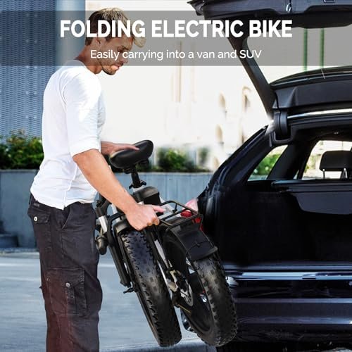 Electric Bike for Adults – 48V 20AH/13AH Battery, 1000W/550W Motor, 7-Speed Foldable Electric Ebike, 26″/20″ Fat Tire, Up to 61/49 Miles Range, Dual Suspension System, UL Certified - Image 4