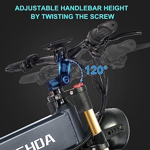 DAMSON Electric Bike for Adult 1000W 48V 30AH/20Ah Removable Battery Ebike 26″X4″Fat Tire up to 30MPH &120 Miles Long Range Off Road Beach Mountain Full Suspension Electric Bicycle