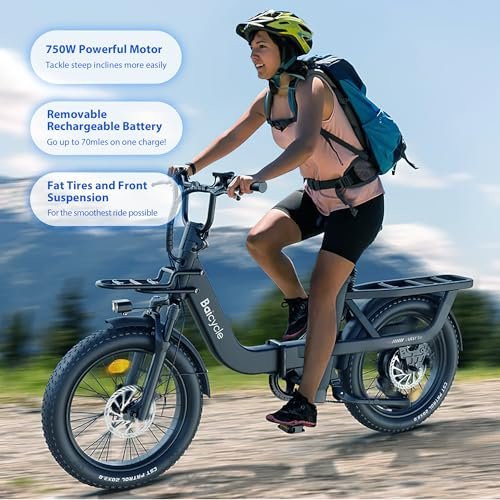 Electric Bike for Adults with 1500W Peak Motor,20MPH Top Speed,7 Speed Gear,750WH Detachable Battery,Folding Ebike with 20” Fat Tire,Full Suspension UL Certificated Bicycle - Image 3