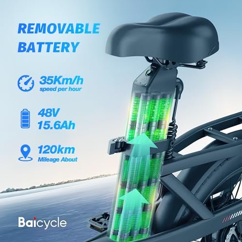 Electric Bike for Adults with 1500W Peak Motor,20MPH Top Speed,7 Speed Gear,750WH Detachable Battery,Folding Ebike with 20” Fat Tire，Full Suspension UL Certificated Bicycle