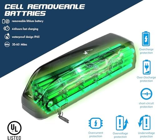 Electric Bike for Adults,Fat Tire Ebike 1000W (Peak 1200W) Electric Mountain Bike Up to 31MPH,26″ Electric Bike Long Range with UL 48V/17.5Ah Removable Battery, 21-Speed