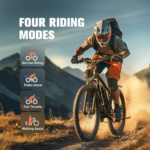 Electric Bike for Adults with 1000W Peak Motor 27.5″ Electric Bicycles 48V15AH Removable Battery Ebike,32MPH Mountain Bike 21 Speed Ebikes,Front Suspension Electric Bikes - Image 4