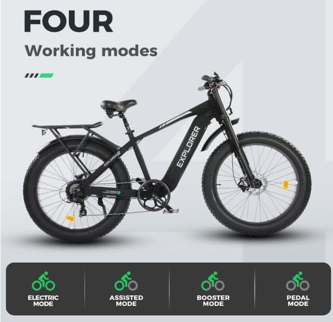 ECOTRIC Explorer Electric Bike Ebike Mountain Bicycle 26″ 750W Motor 48V 13AH Lithium Battery Fat Tire 40MPH Full Suspension Throttle & Pedal Assist for Adults – 90% Pre-Assembled - Image 4