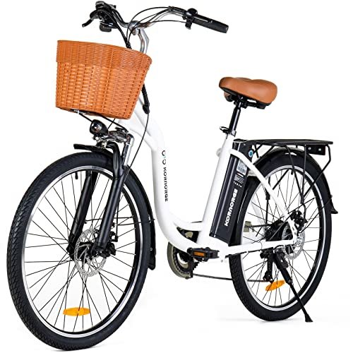 Electric Bike for Adult – 26″ City Cruiser Electric Bicycle 350W Motor-12.5 Ah Removable Battery-Up to 40 Miles,Shimano 6-Speed and Dual Shock Absorber,City Electric Commuter Bike for Adults - Image 3