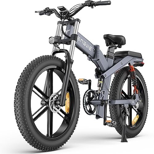 ENGWE X26 Fat Tire Electric Bike, 1200W(Peak) Motor Ebike for Adults,95 Miles 31MPH 26” Mountain Ebike，48V19.2A(29.2Ah-Dual Battery Option),All Terrain